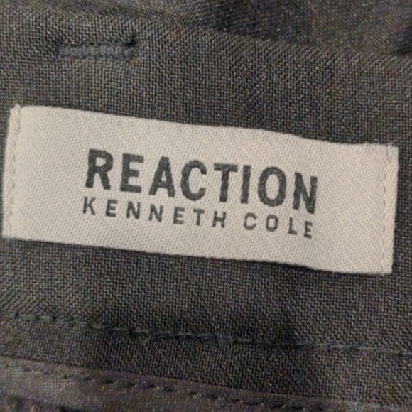 Reaction Kenneth Cole Stretch Slim Fit Black Dress Pants - Picture 7 of 9
